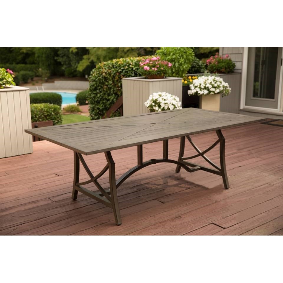 Agio Davenport Dining Table with Trestle Base and Slat top Find Your